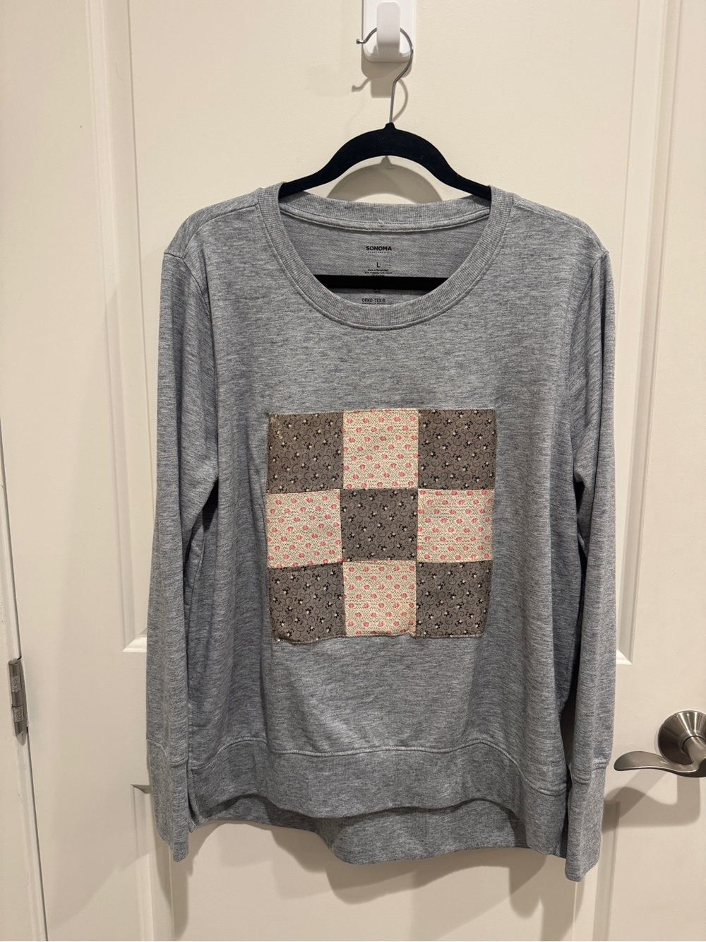 Upcycled Quilt Block Sweatshirt